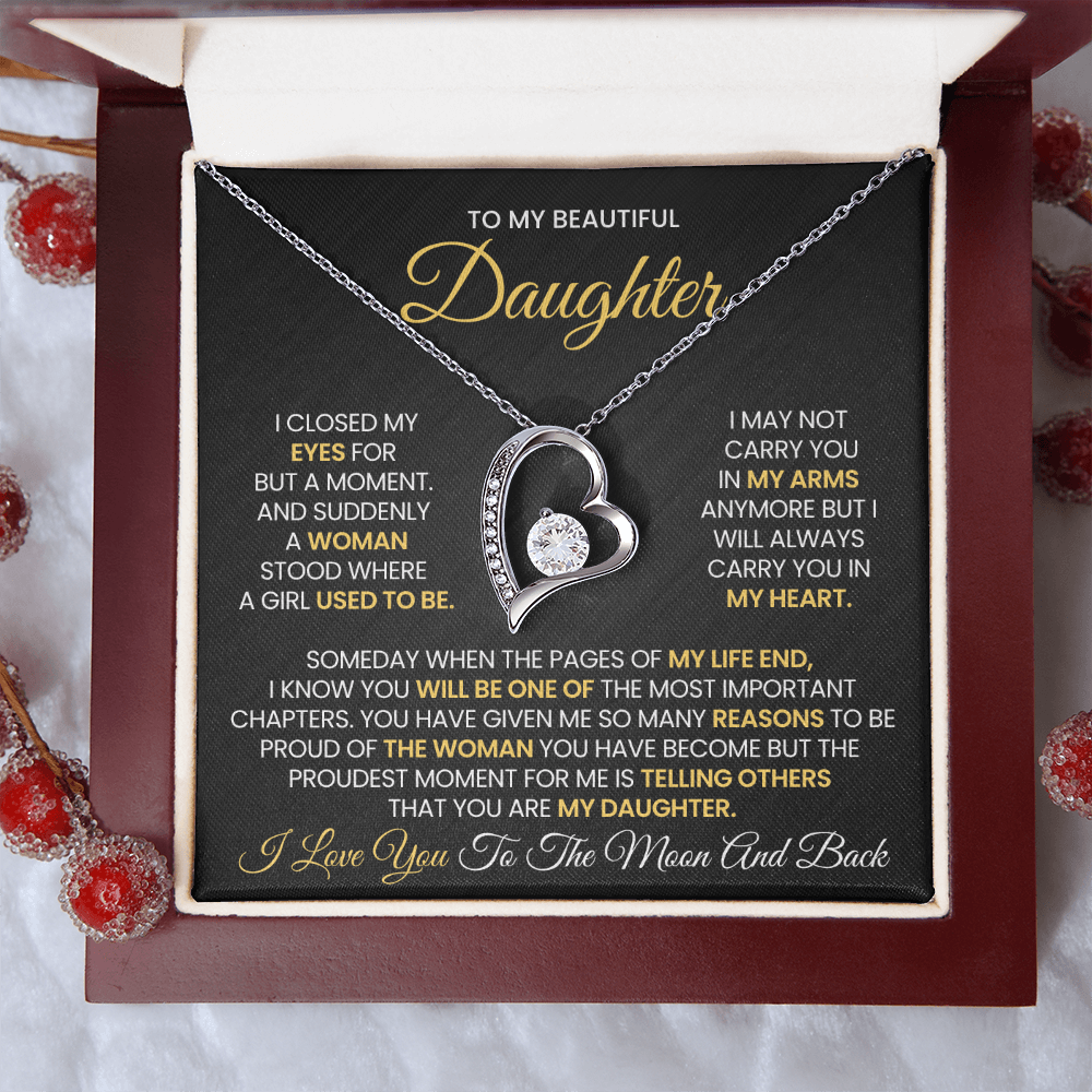 To My Daughter - Forever Love Necklace Gift