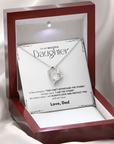 To My Beautiful Daughter - Love Dad - Forever Love Necklace Gift Set - LK005