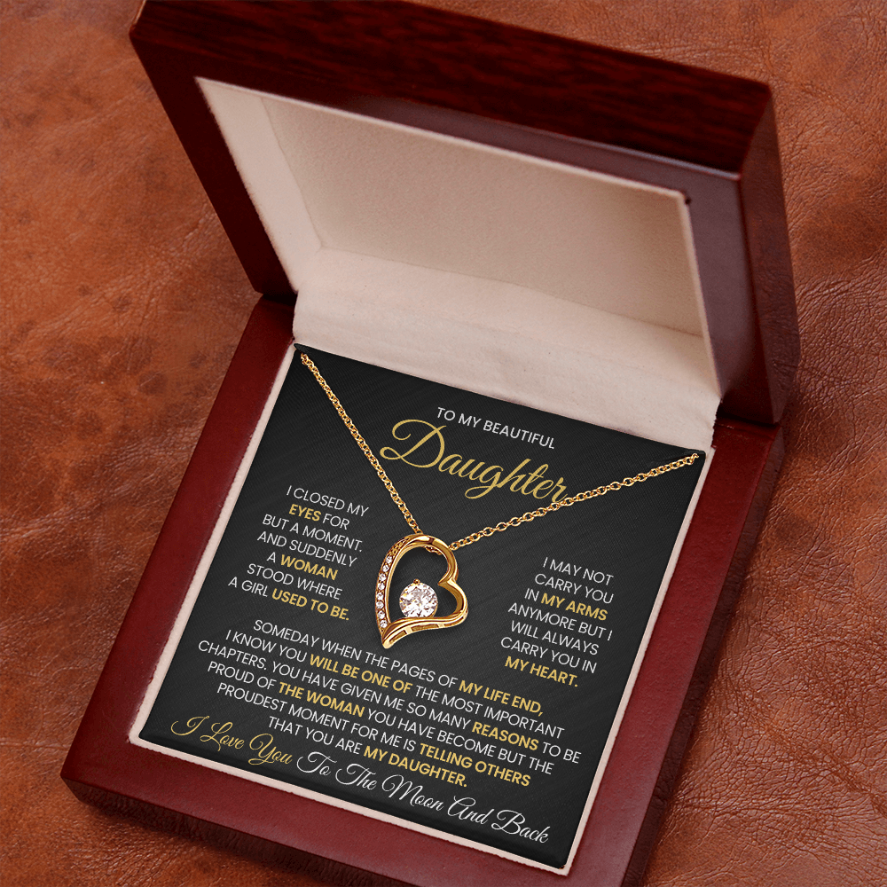 To My Daughter - Forever Love Necklace Gift