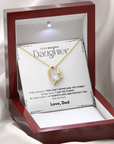 To My Beautiful Daughter - Love Dad - Forever Love Necklace Gift Set - LK005