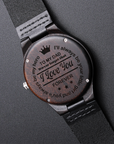 To My Dad - Wood Watch with Engraving Gift