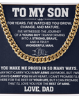 To My Son - Cuban Link Chain Gift