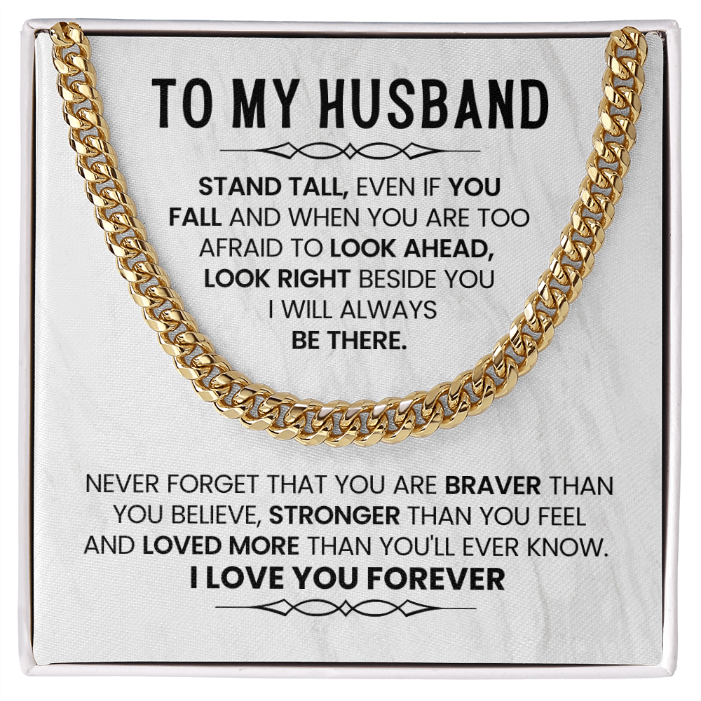To My Husband - Cuban Link Chain Gift