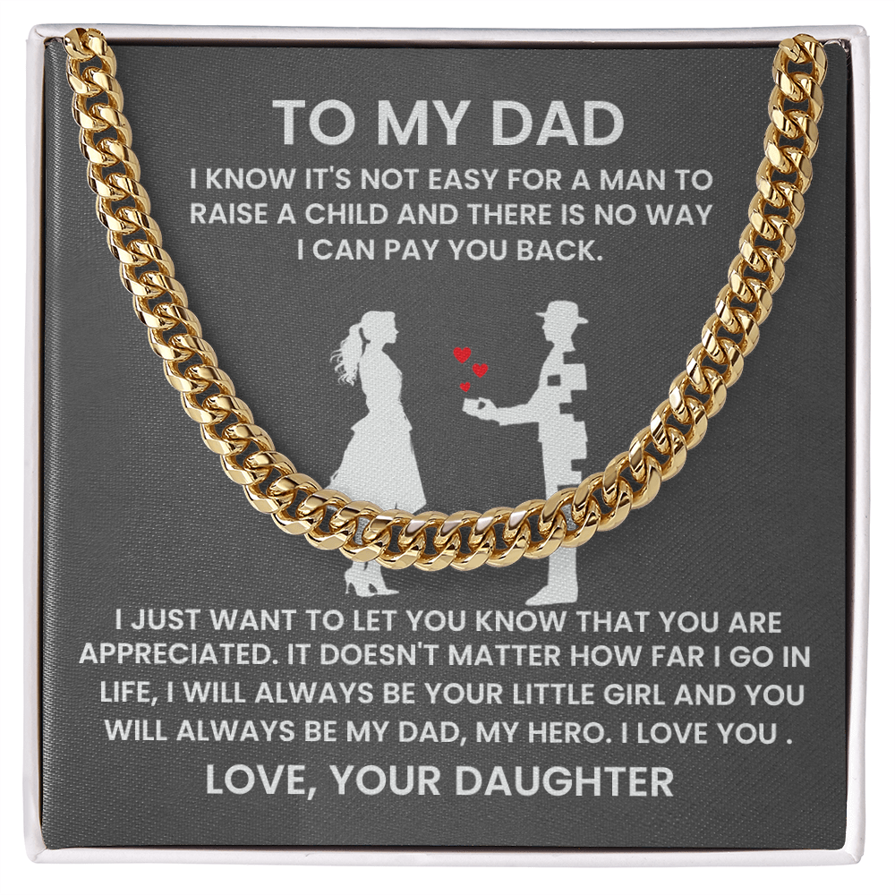 To My Dad - Cuban Link Chain Gift