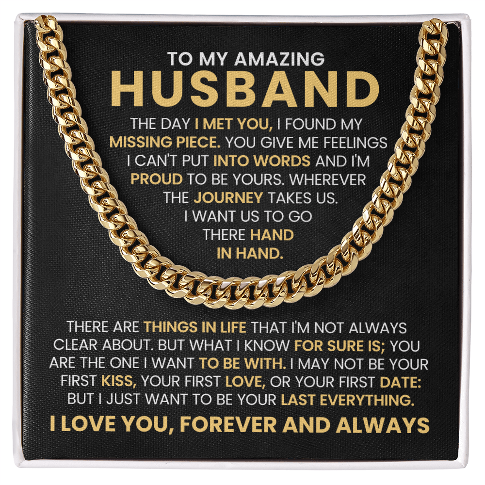 To My Husband - Cuban Link Chain Gift