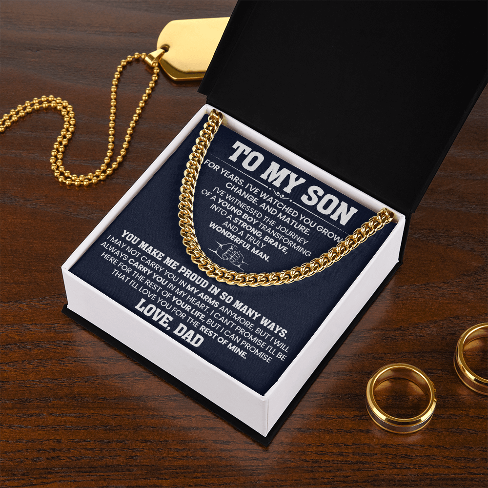 To My Son - Cuban Link Chain Gift