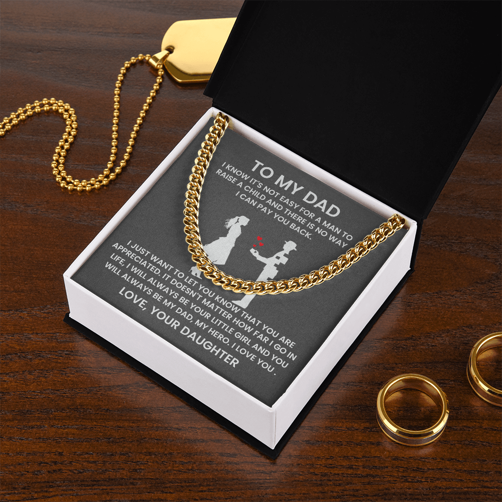To My Dad - Cuban Link Chain Gift