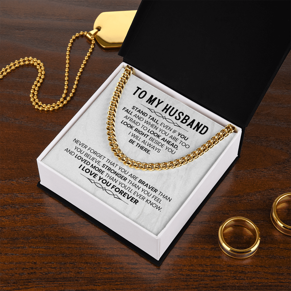 To My Husband - Cuban Link Chain Gift