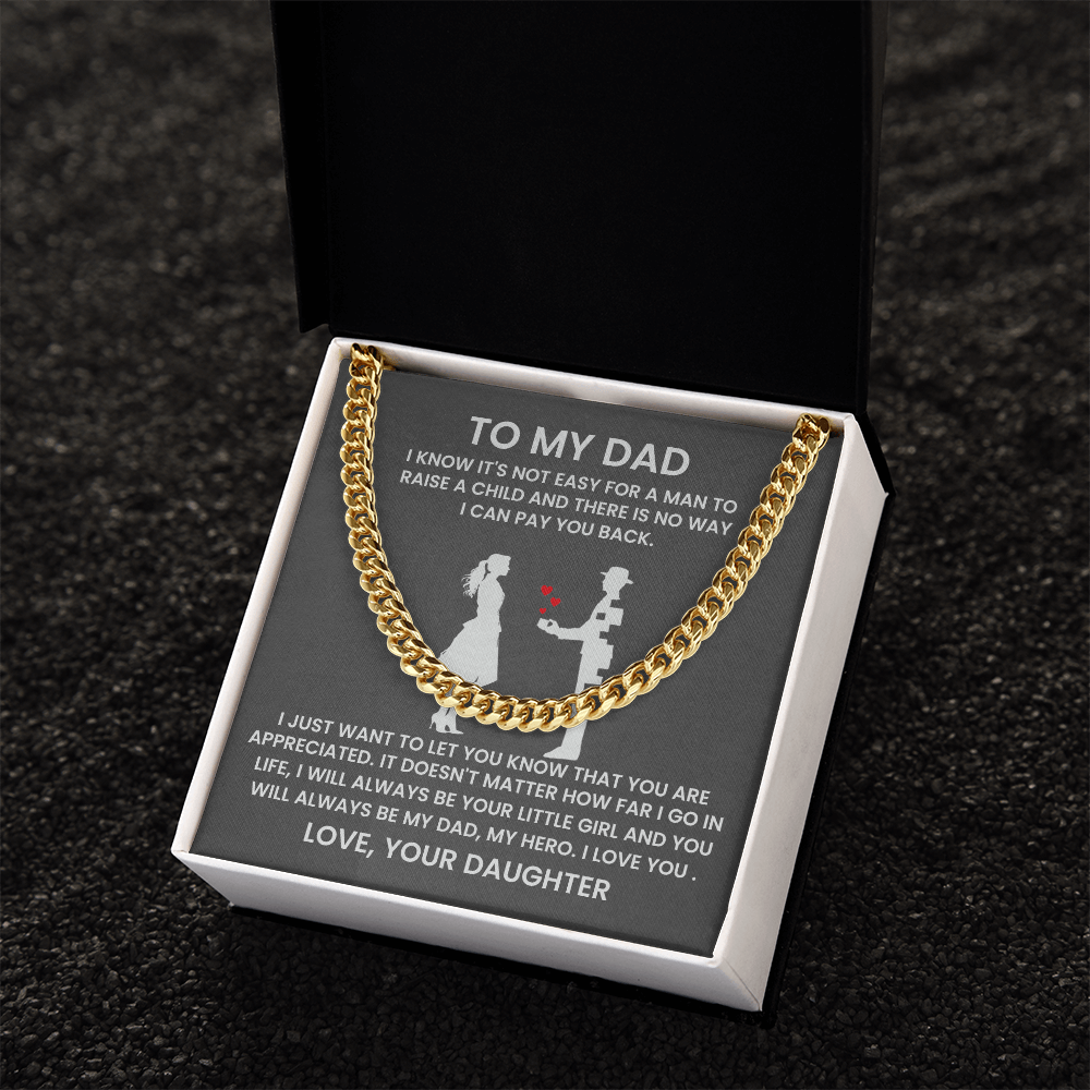 To My Dad - Cuban Link Chain Gift