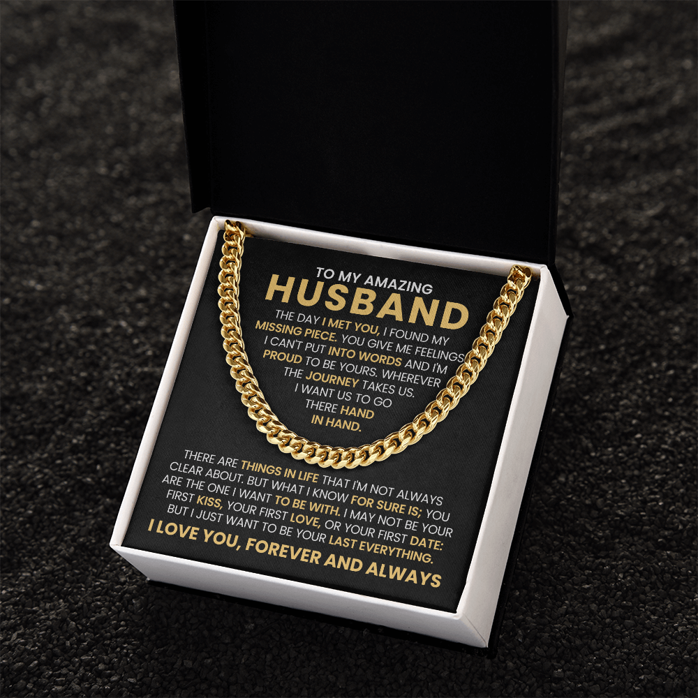 To My Husband - Cuban Link Chain Gift