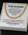 To My Husband - Cuban Link Chain Gift