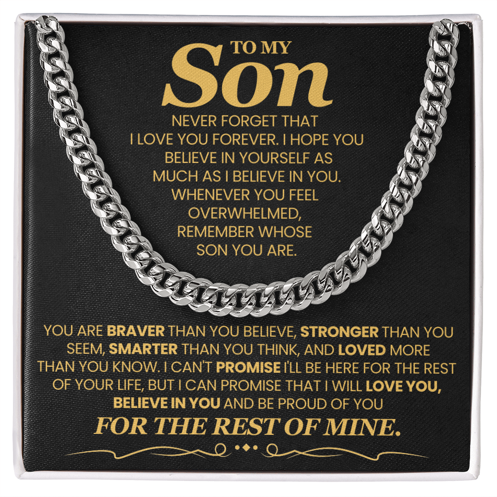 To My Son - Cuban Link Chain Gift