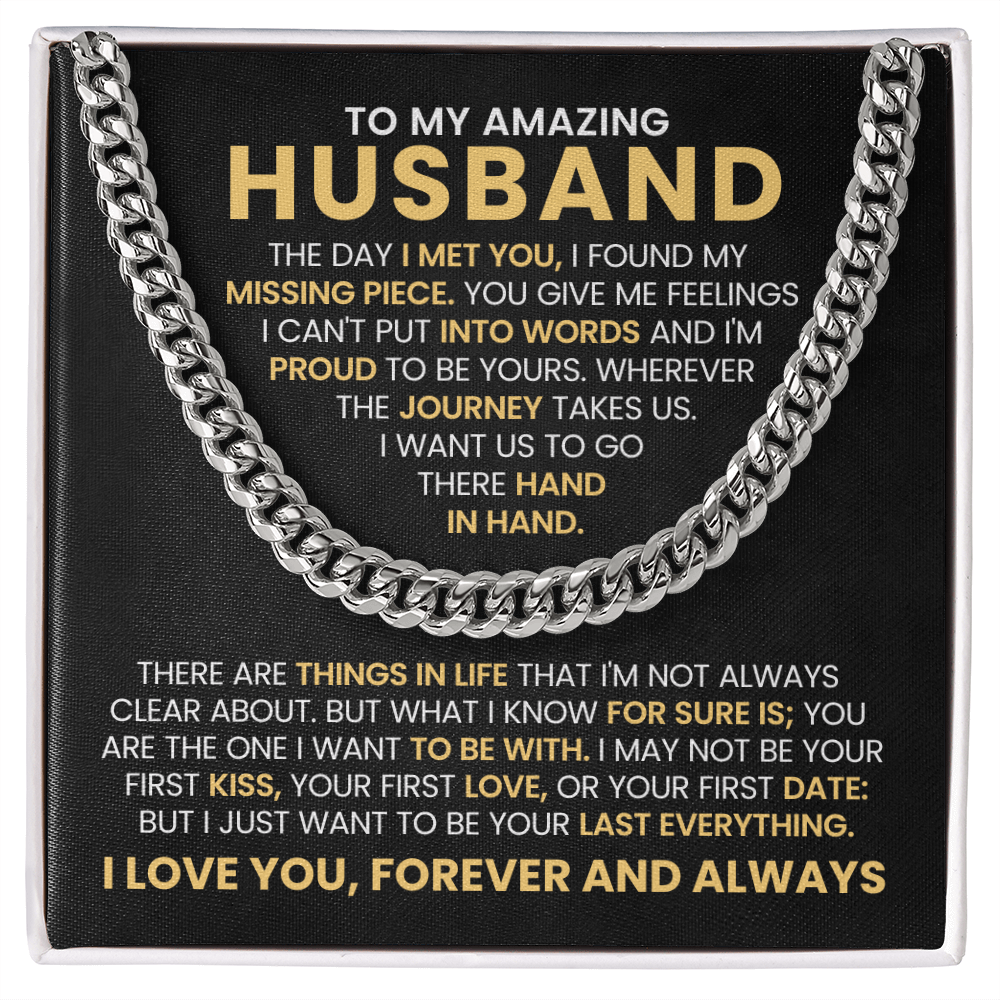 To My Husband - Cuban Link Chain Gift