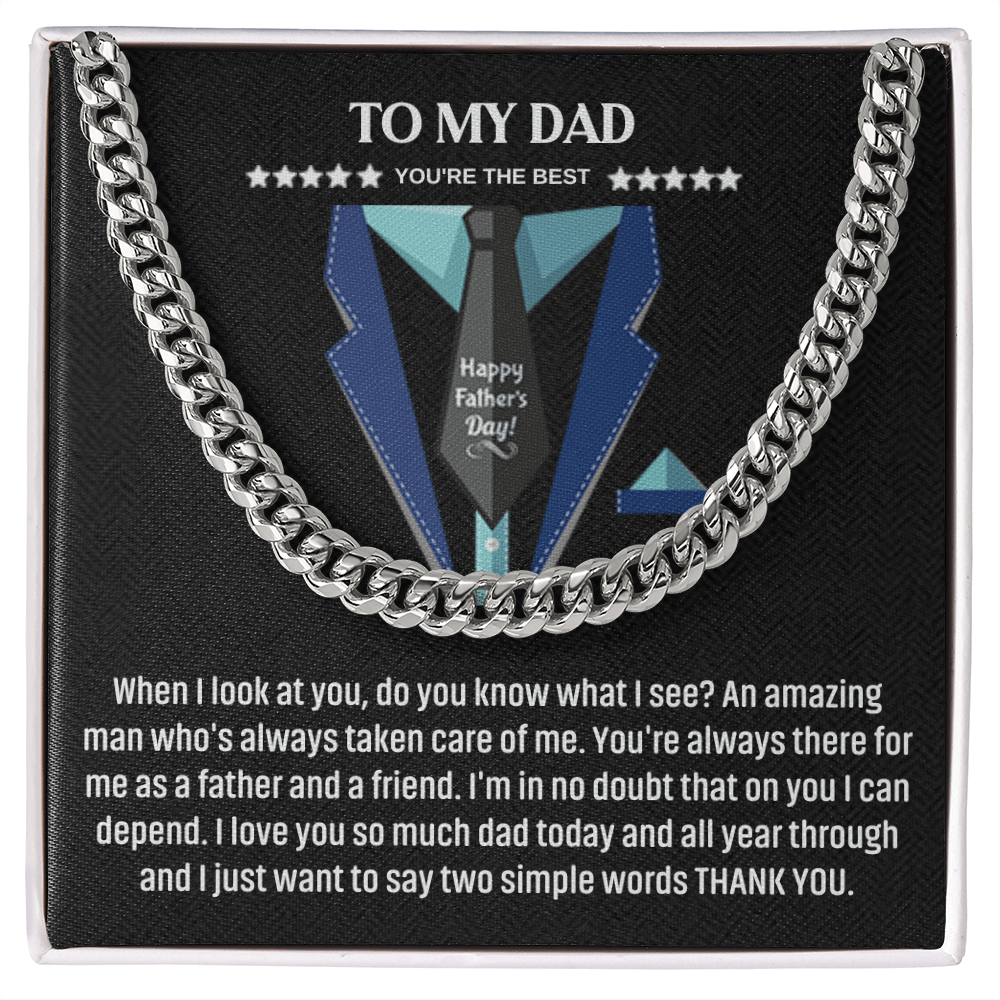 To My Dad - Cuban Link Chain Gift