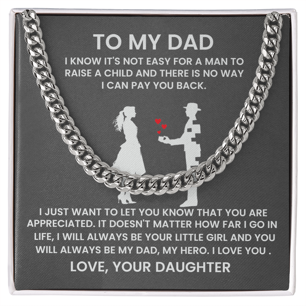 To My Dad - Cuban Link Chain Gift