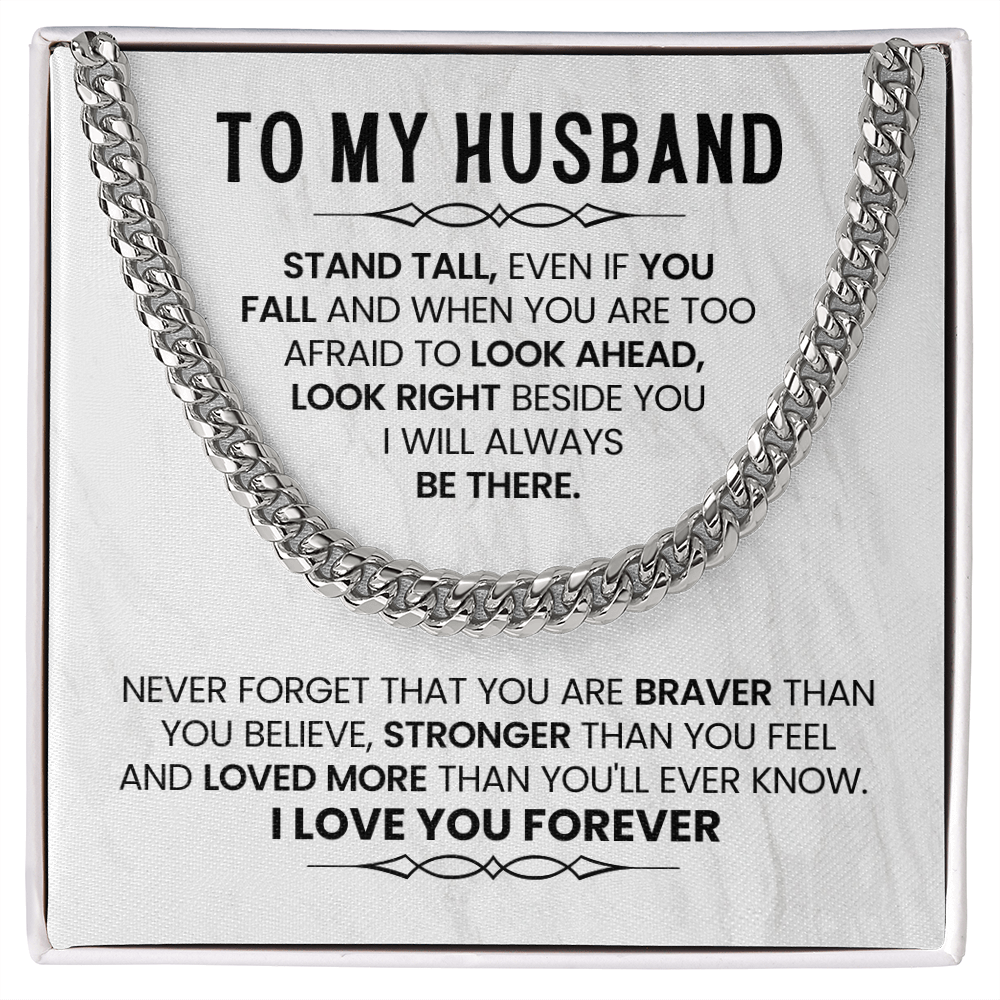 To My Husband - Cuban Link Chain Gift
