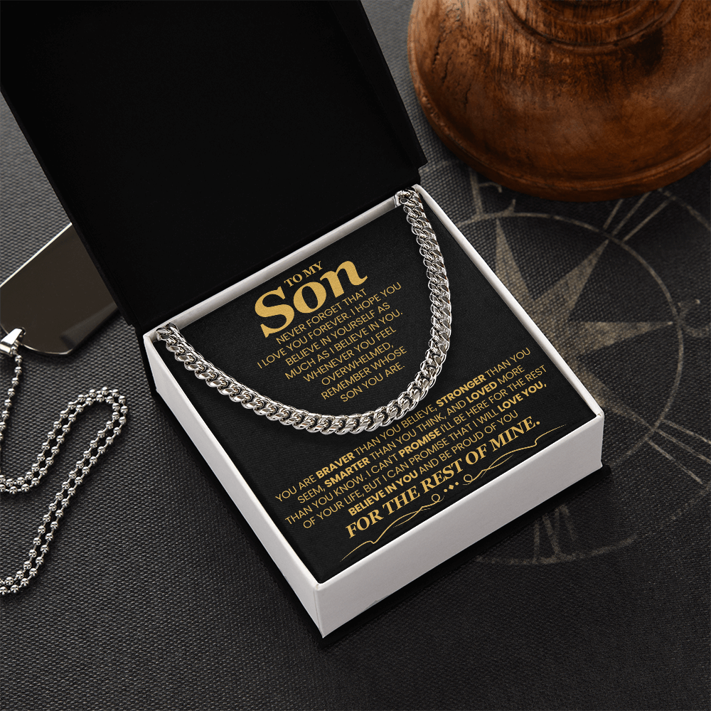 To My Son - Cuban Link Chain Gift