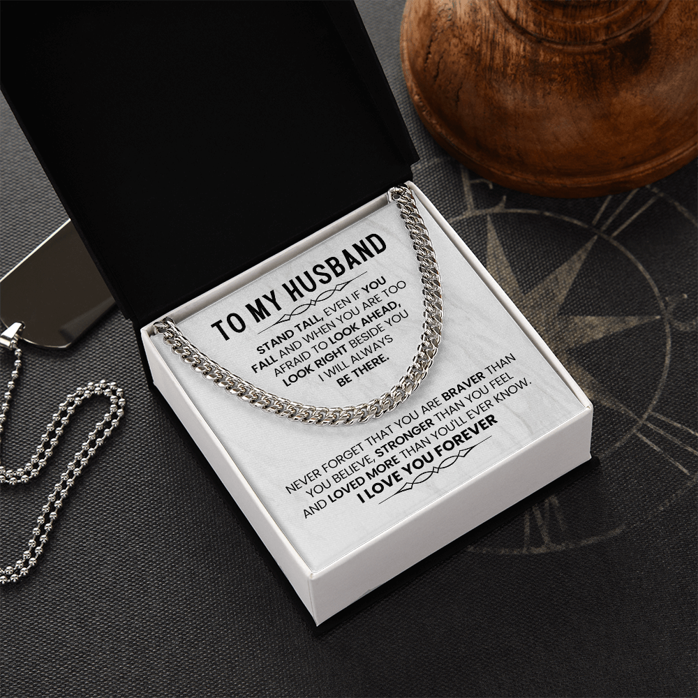 To My Husband - Cuban Link Chain Gift