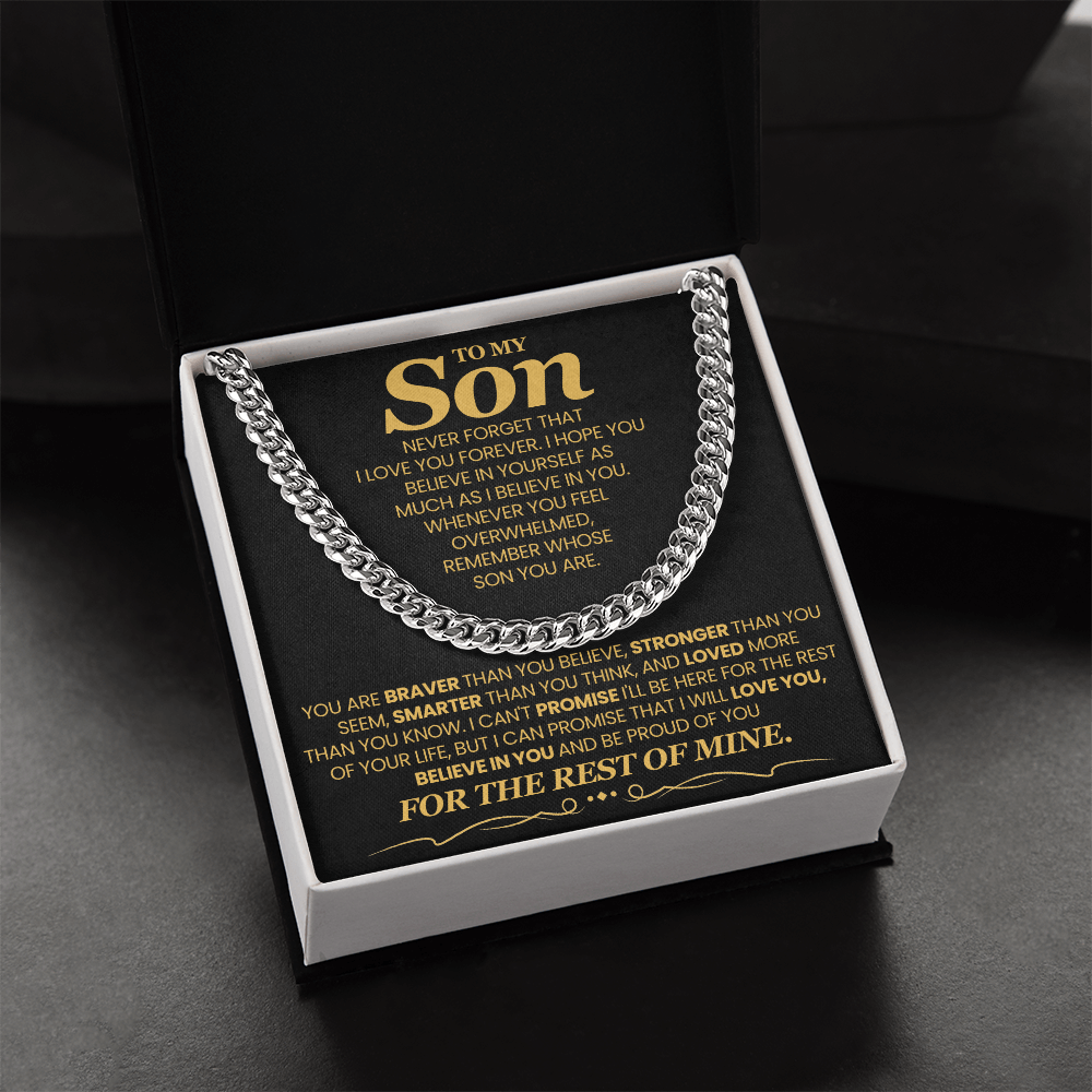 To My Son - Cuban Link Chain Gift