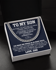 To My Son - Cuban Link Chain Gift