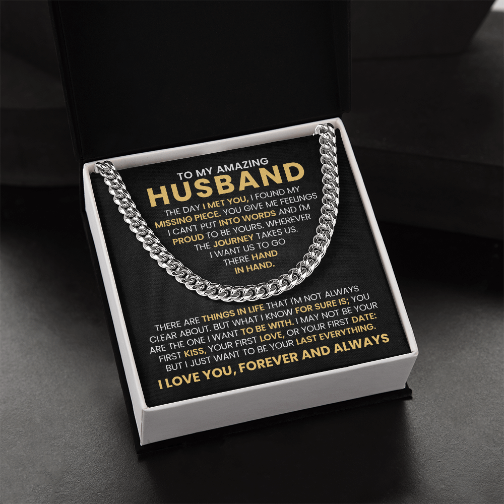 To My Husband - Cuban Link Chain Gift