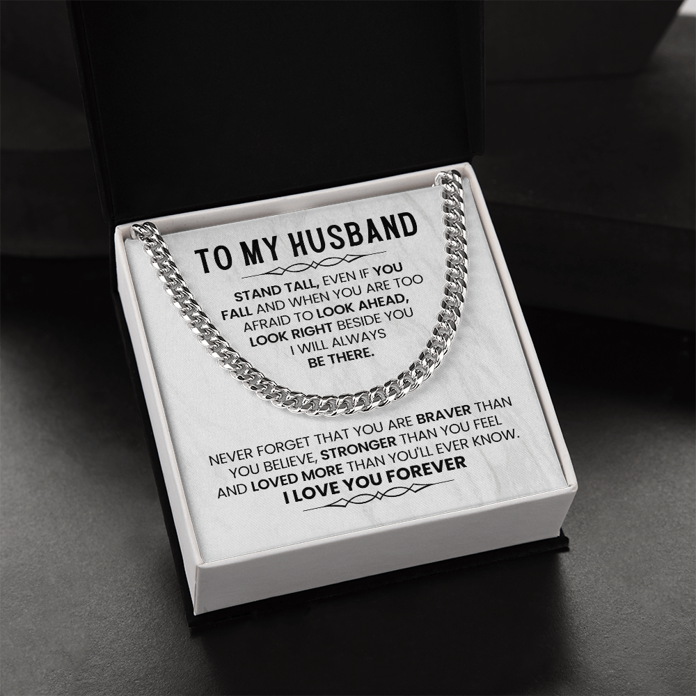 To My Husband - Cuban Link Chain Gift