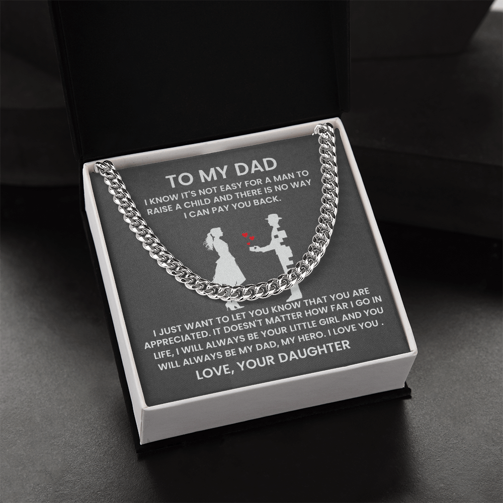 To My Dad - Cuban Link Chain Gift