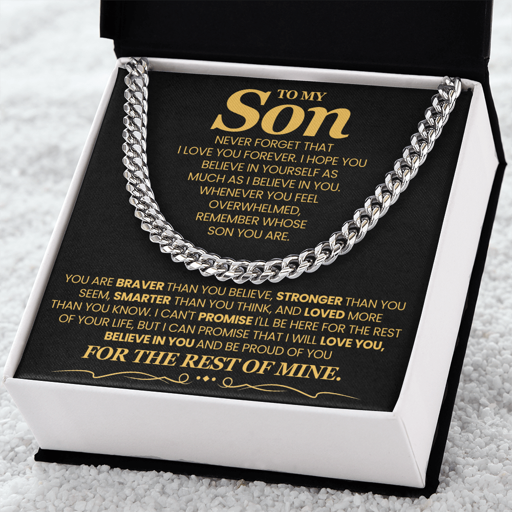 To My Son - Cuban Link Chain Gift