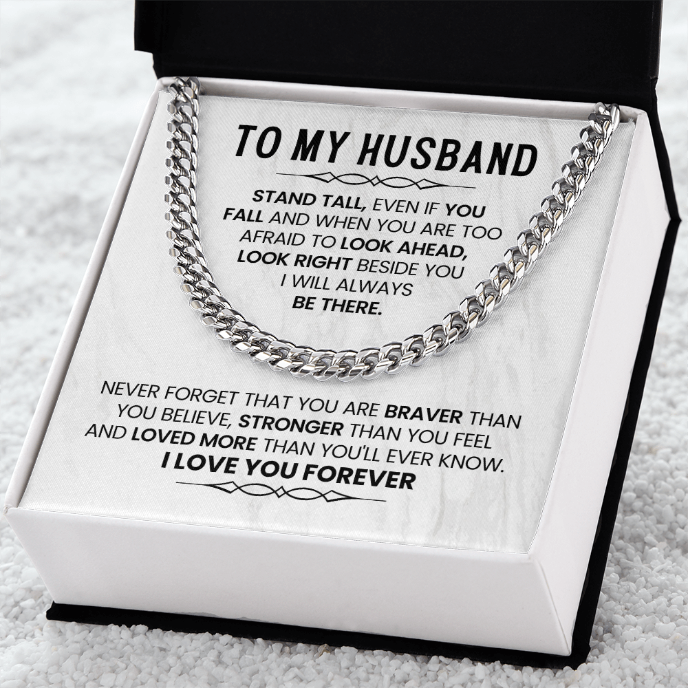 To My Husband - Cuban Link Chain Gift
