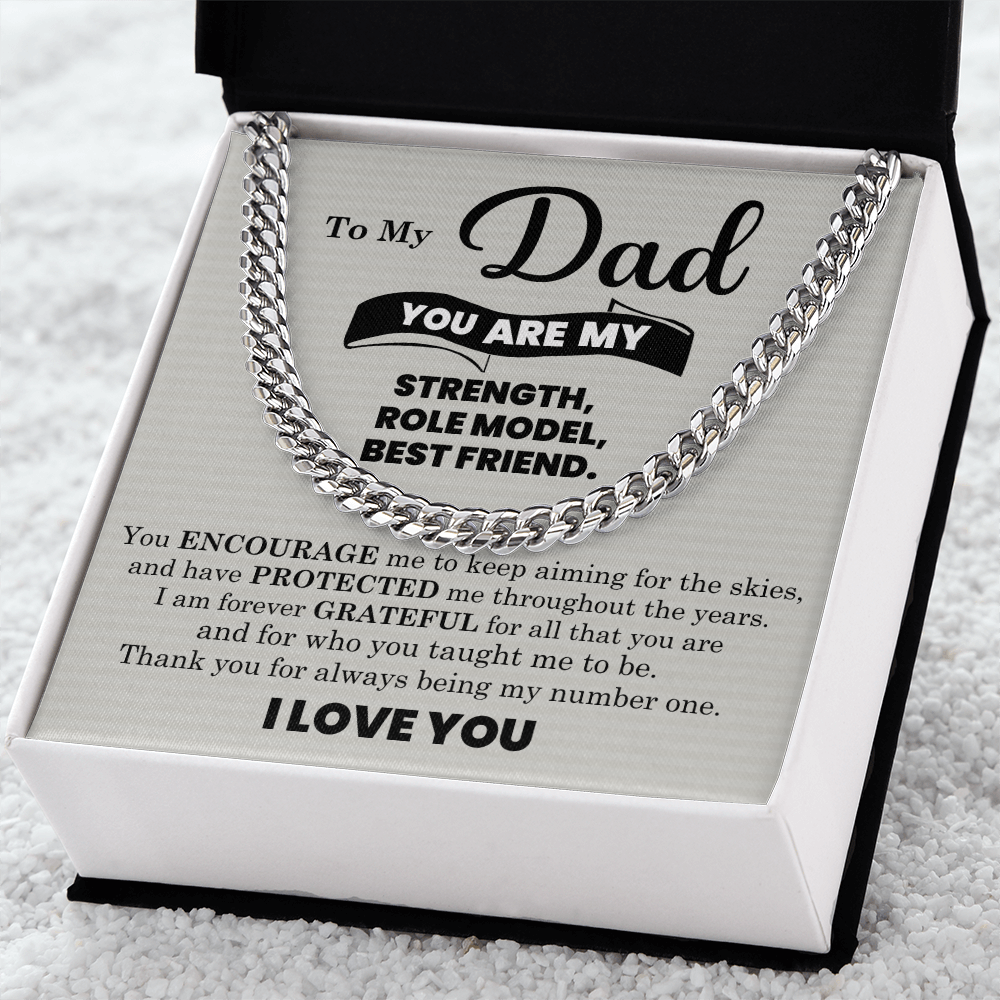 To My Dad - Cuban Link Chain Gift