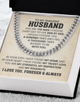 To My Husband - Cuban Link Chain Gift