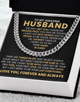To My Husband - Cuban Link Chain Gift