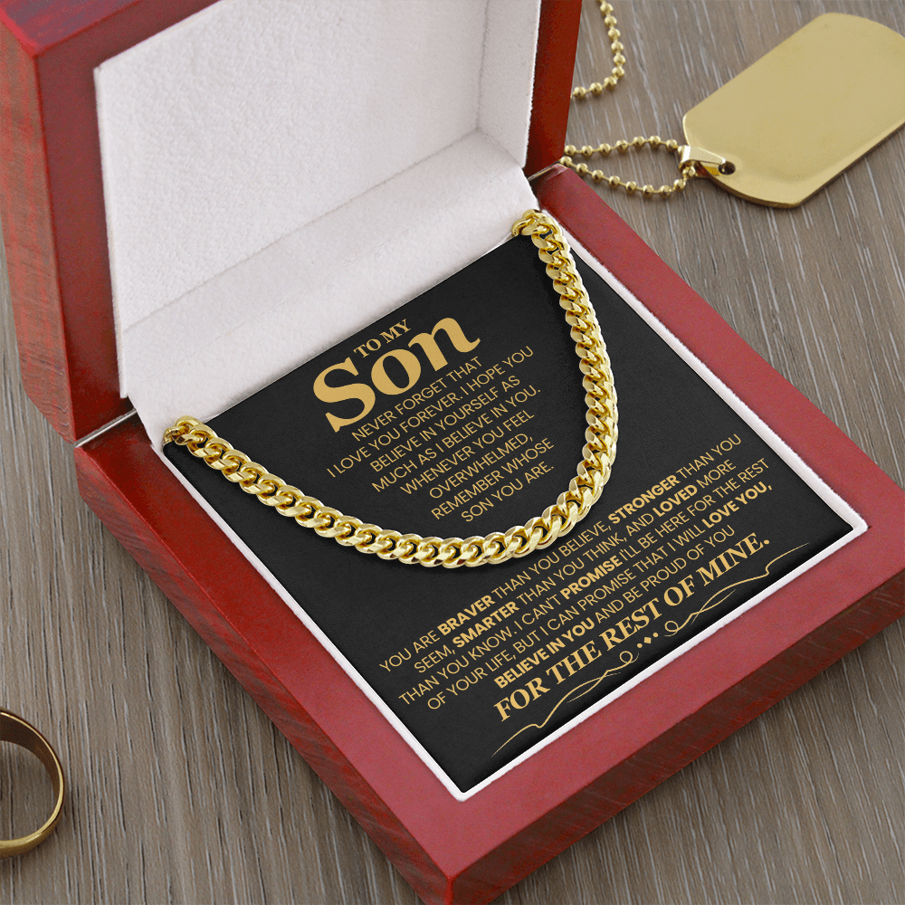 To My Son - Cuban Link Chain Gift