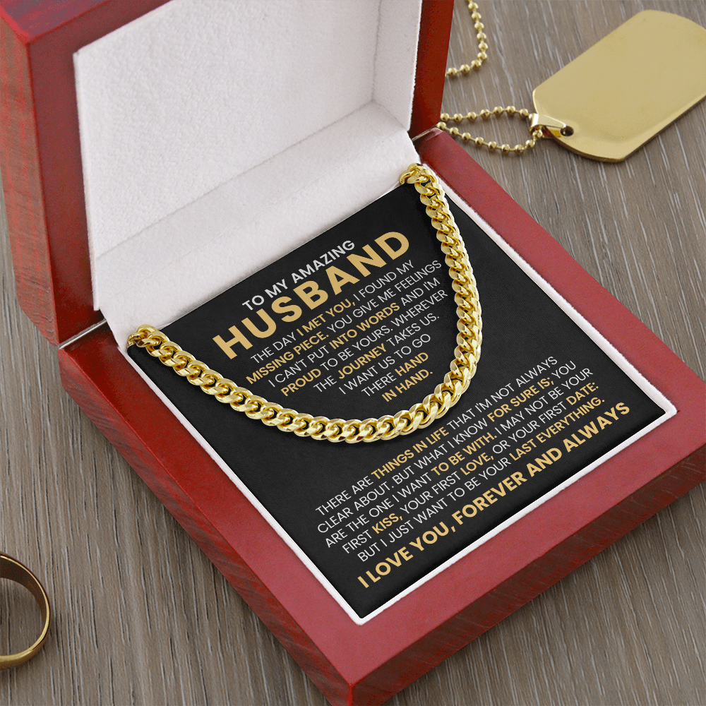 To My Husband - Cuban Link Chain Gift