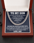 To My Son - Cuban Link Chain Gift
