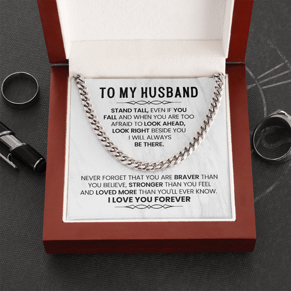 To My Husband - Cuban Link Chain Gift