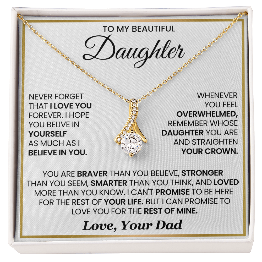 To My Daughter - Forever Love Necklace Gift From Dad