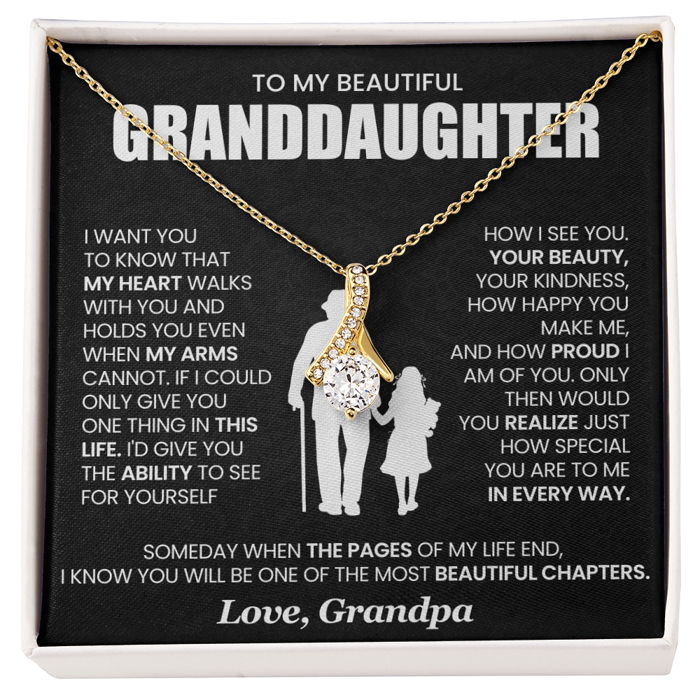 To My Granddaughter - Alluring Beauty Necklace Gift