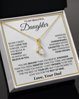 To My Daughter - Forever Love Necklace Gift From Dad