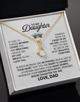 To My Daughter - Alluring Beauty Necklace Gift From Dad