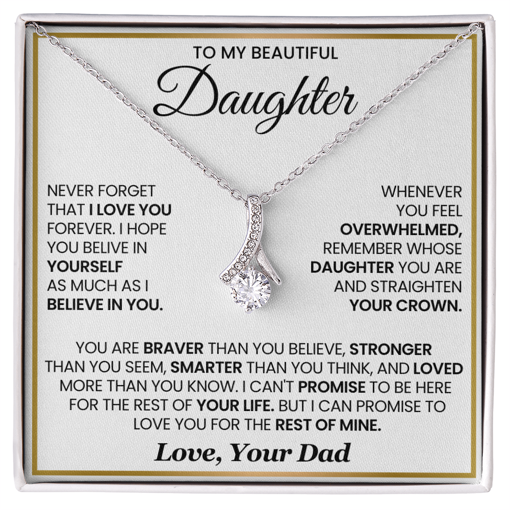 To My Daughter - Forever Love Necklace Gift From Dad