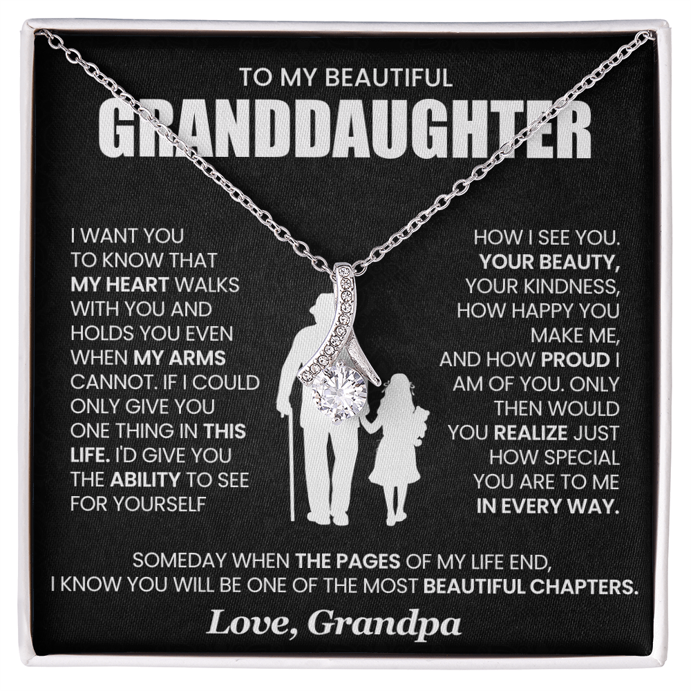 To My Granddaughter - Alluring Beauty Necklace Gift