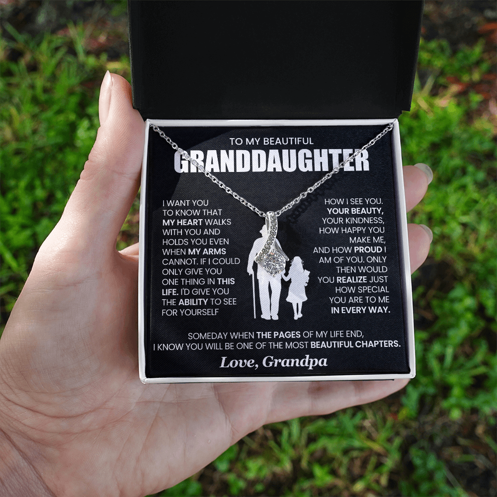 To My Granddaughter - Alluring Beauty Necklace Gift