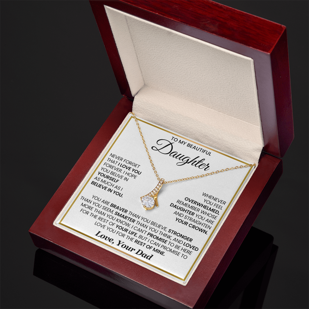 To My Daughter - Forever Love Necklace Gift From Dad
