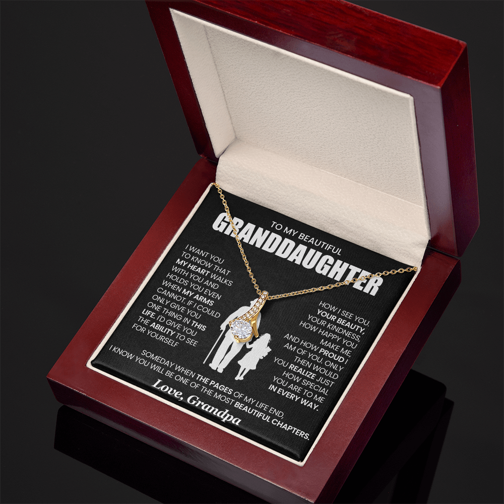 To My Granddaughter - Alluring Beauty Necklace Gift