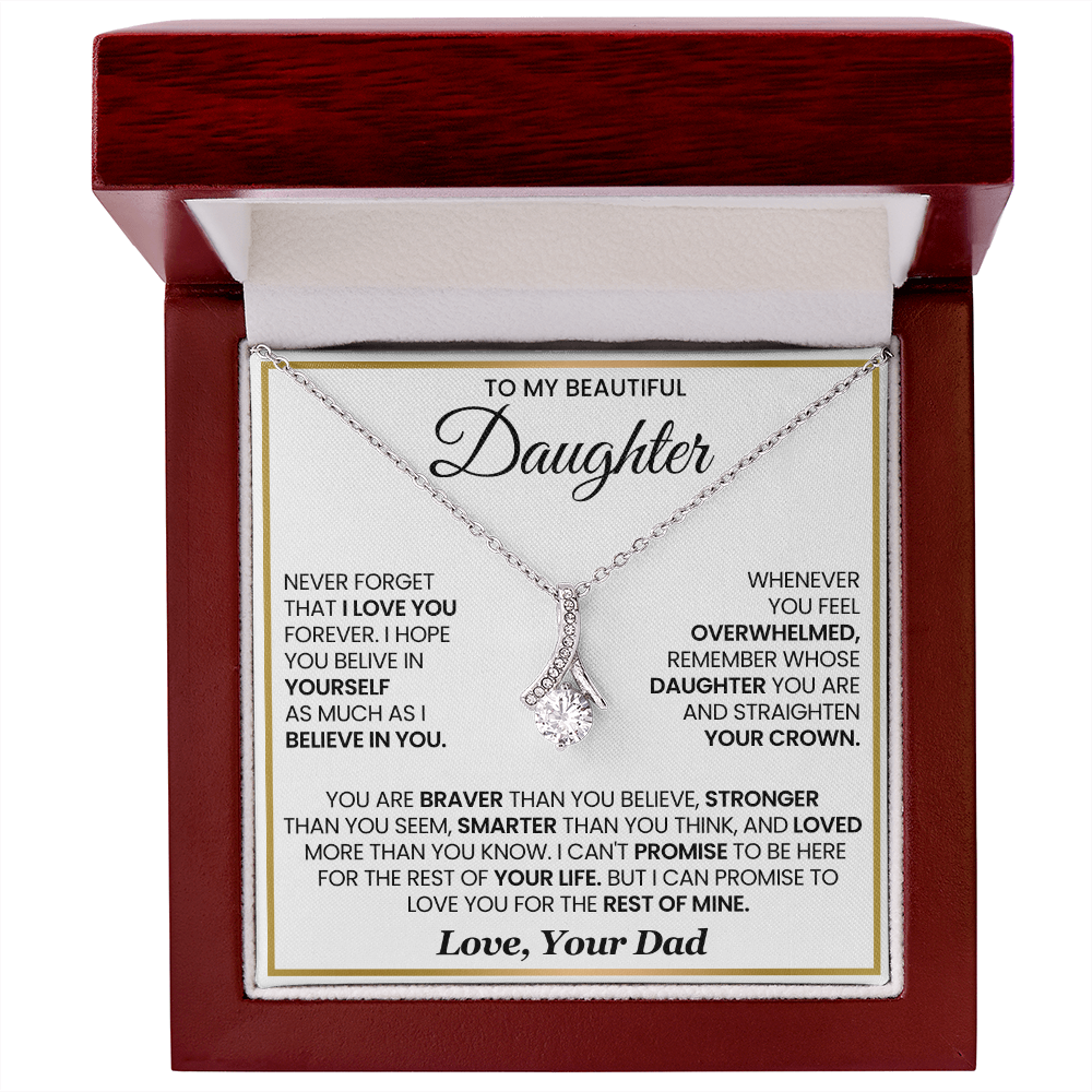 To My Daughter - Forever Love Necklace Gift From Dad