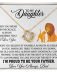 To My Daughter - Love Knot Necklace Gift From Dad