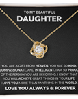 To My Daughter - Love Knot Necklace