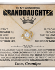 To My Granddaughter - Love Knot Necklace Gift