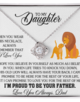 To My Daughter - Love Knot Necklace Gift From Dad